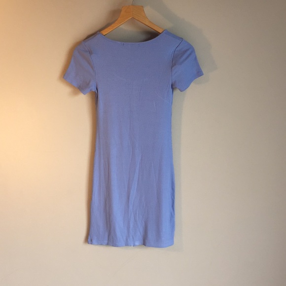 Light Blue buttoned mini dress - Picture 3 of 4